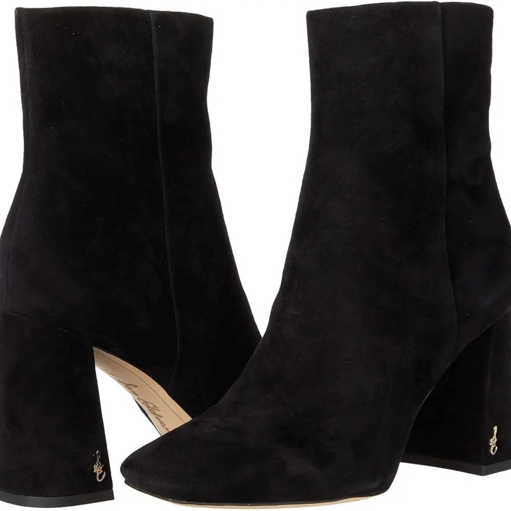 Sam Edelman Jaye Black Suede Ankle Boots
